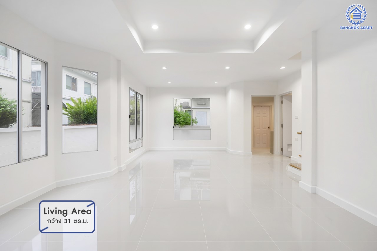 บ้านมือสองตกแต่งใหม่ แบรนด์ L&H ม.พฤกษ์ลดา ติวานนท์-ราชพฤกษ์ เนื้อที่ 51.9 ตร.ว. ฟังก์ชัน 3 ห้องนอน 2 ห้องน้ำ จอดรถได้ 2 คัน บนทำเลติดถนน 345 เชื่อมต่อหลายเส้นทาง ใกล้ทางด่วน "ศรีสมาน"